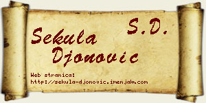 Sekula Đonović vizit kartica